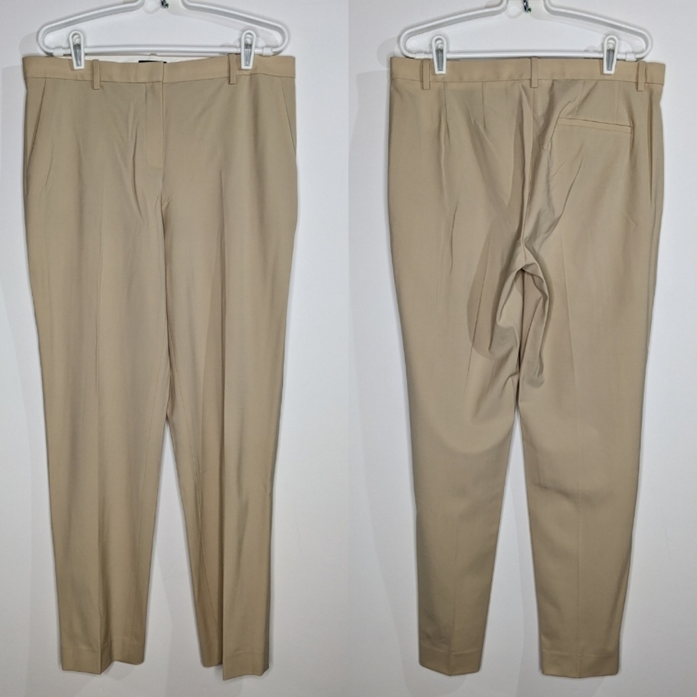Theory cream wool blend professional work slacks 10